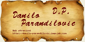 Danilo Parandilović vizit kartica